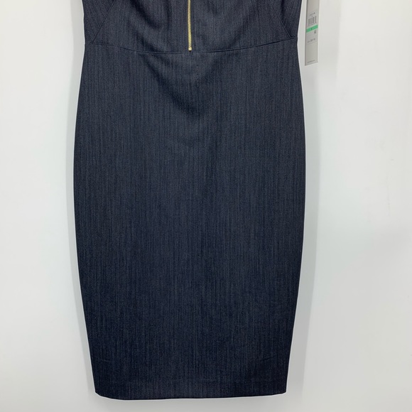 Calvin Klein Dark Denim Wash Dress w/ Zipper - Picture 3 of 13